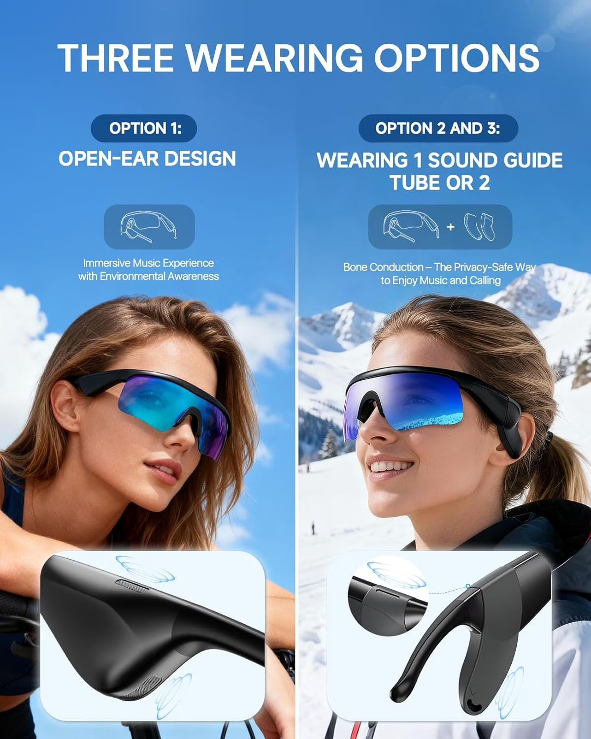 Experience Superior Sound and Style with Our Bluetooth Audio Sunglasses - Perfect for Active Lifestyles!