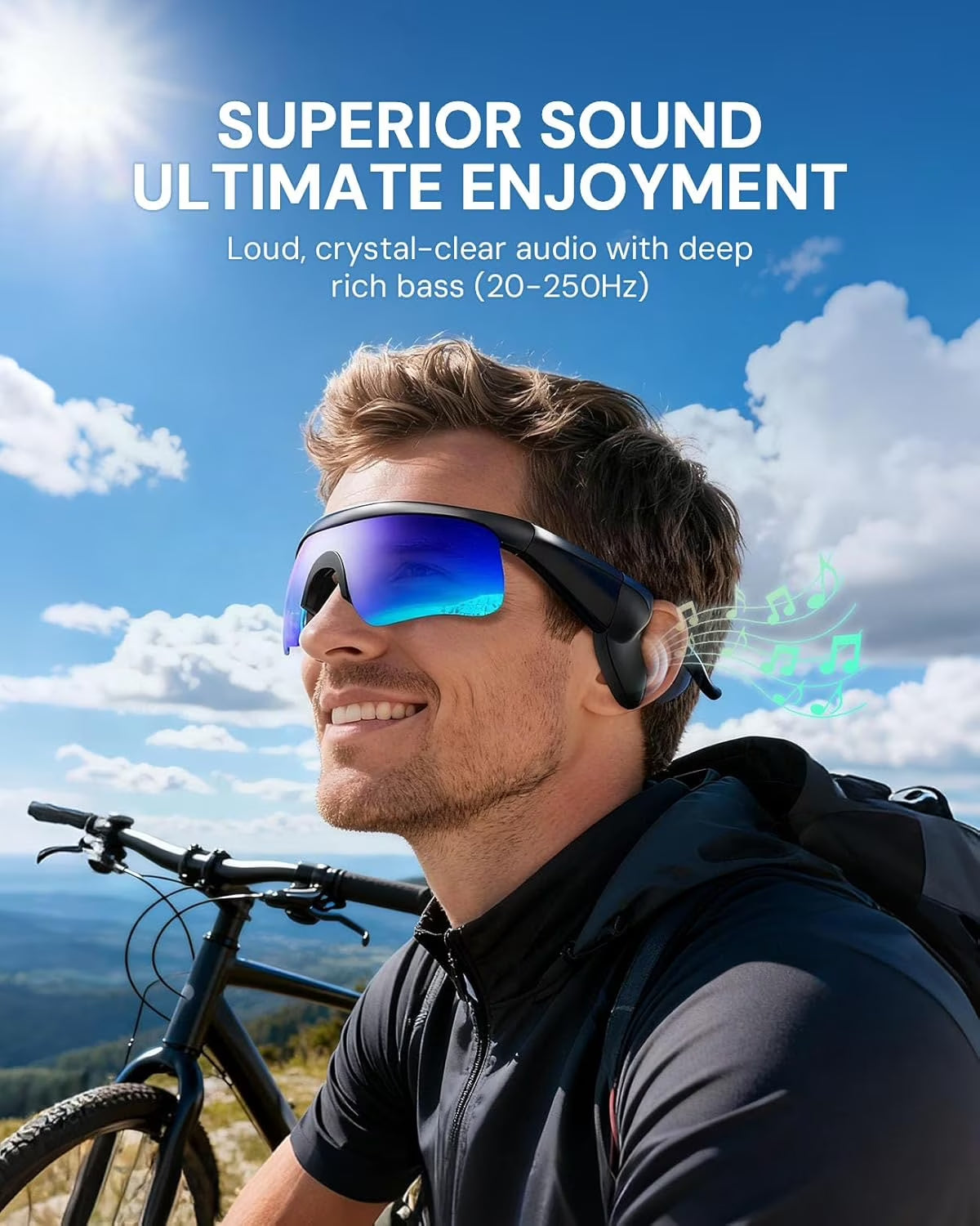 Experience Superior Sound and Style with Our Bluetooth Audio Sunglasses - Perfect for Active Lifestyles!