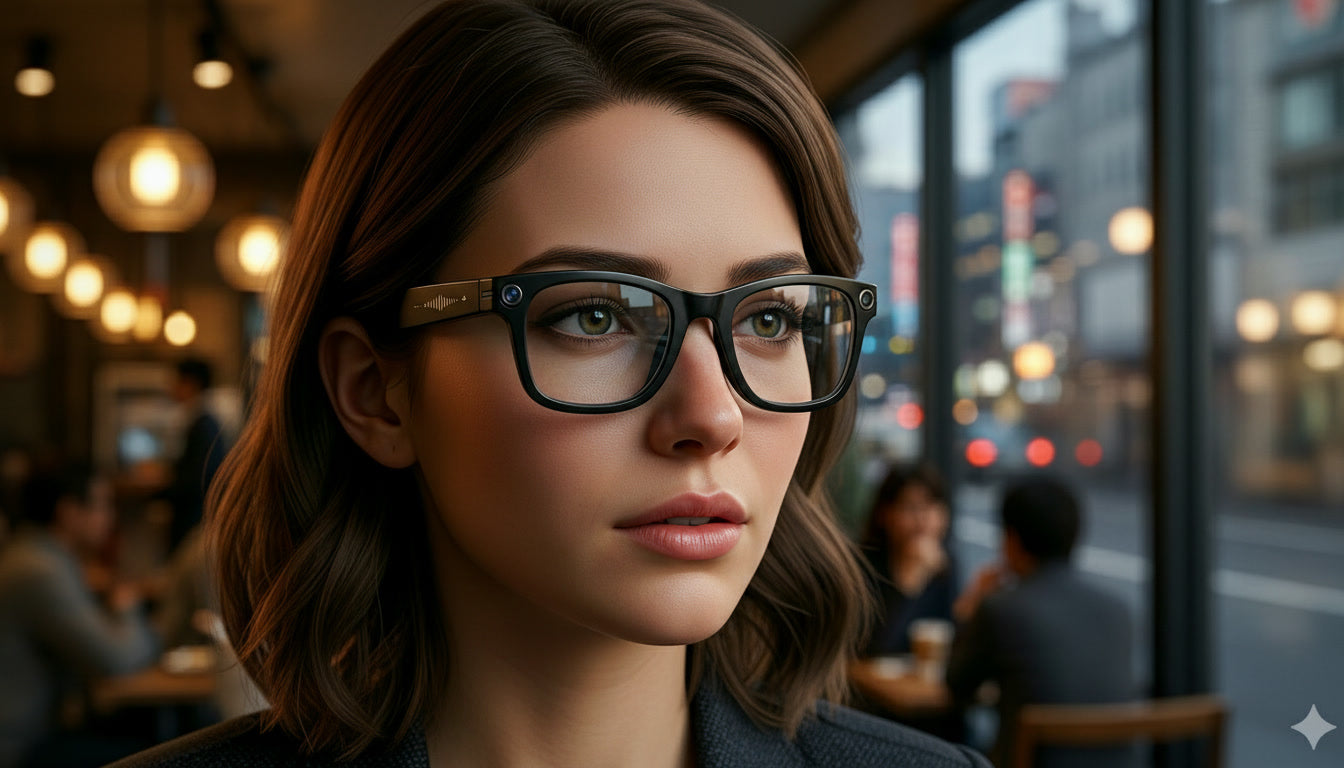 AI Smart Glasses with 4K camera, real-time translation, Bluetooth audio, and HD video recording