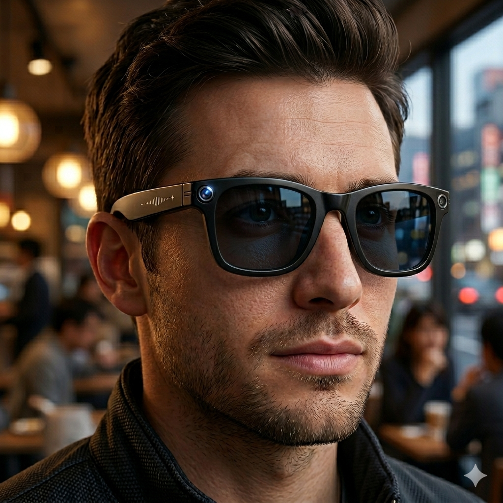 AI Smart Glasses with 4K camera, real-time translation, Bluetooth audio, and HD video recording