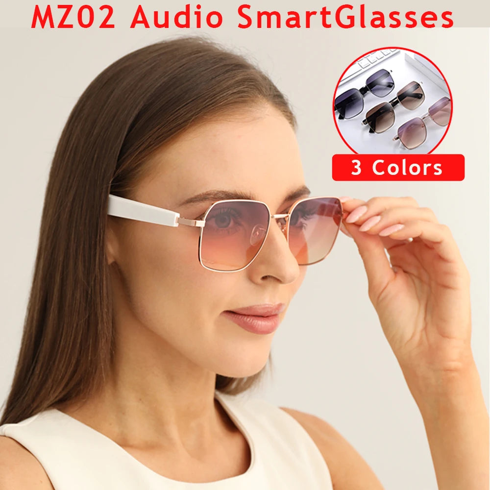 Experience the Future of Audio with MZ02 Smart Glasses - Bluetooth Wireless Sunglasses with Built-in Speakers for Hands-Free Calling and Music
