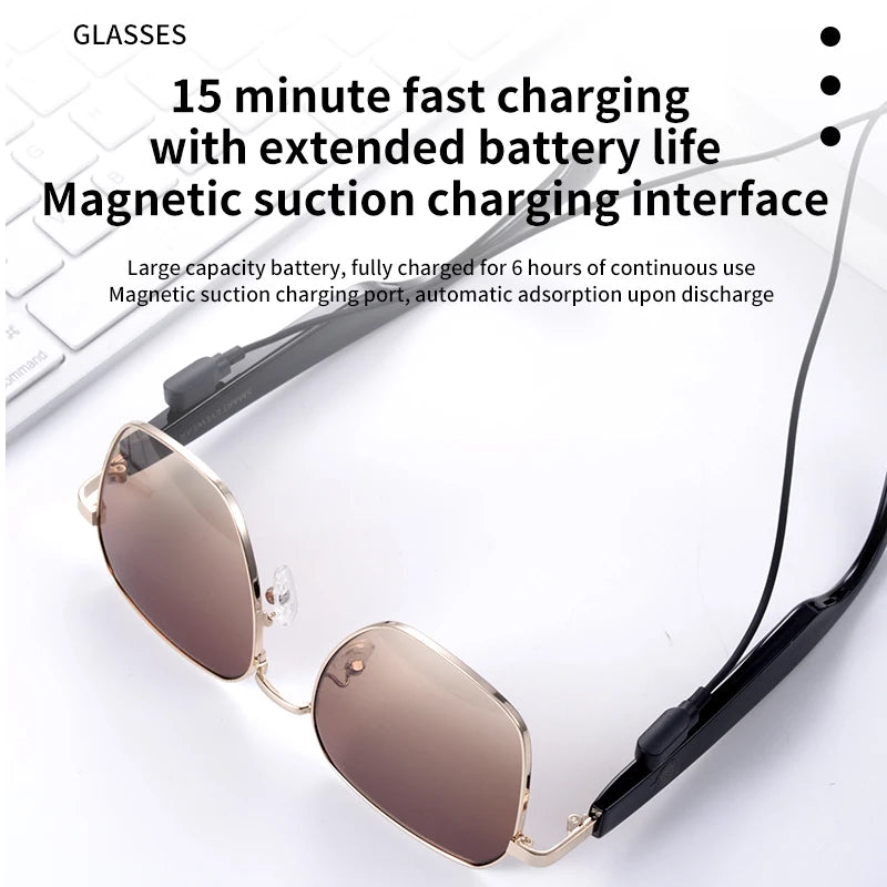 Experience the Future of Audio with MZ02 Smart Glasses - Bluetooth Wireless Sunglasses with Built-in Speakers for Hands-Free Calling and Music