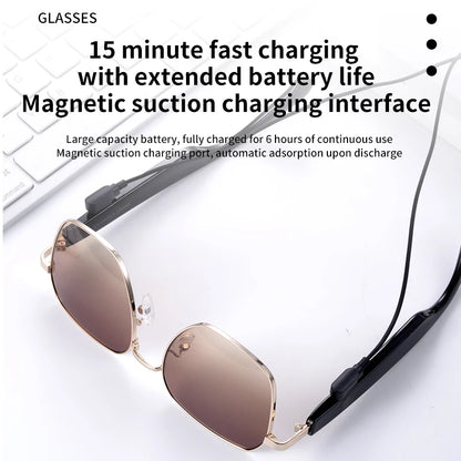 Experience the Future of Audio with MZ02 Smart Glasses - Bluetooth Wireless Sunglasses with Built-in Speakers for Hands-Free Calling and Music