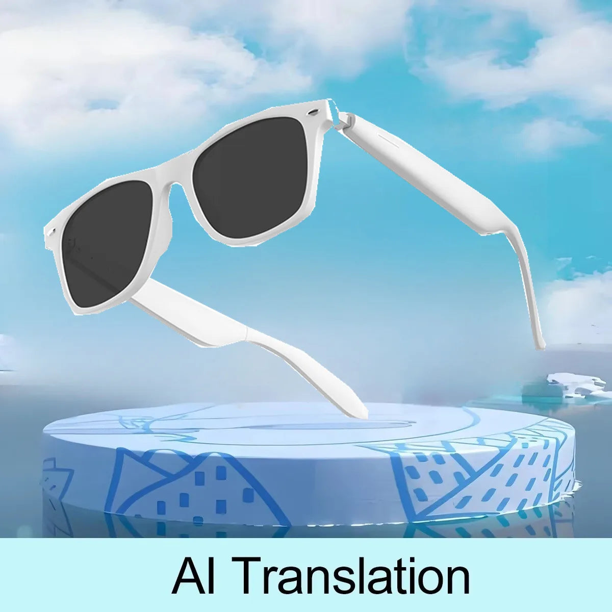 Revolutionary 2025 AI Translation Smart Glasses with Bluetooth Calling and UV Protection - Perfect for Outdoor Adventures!