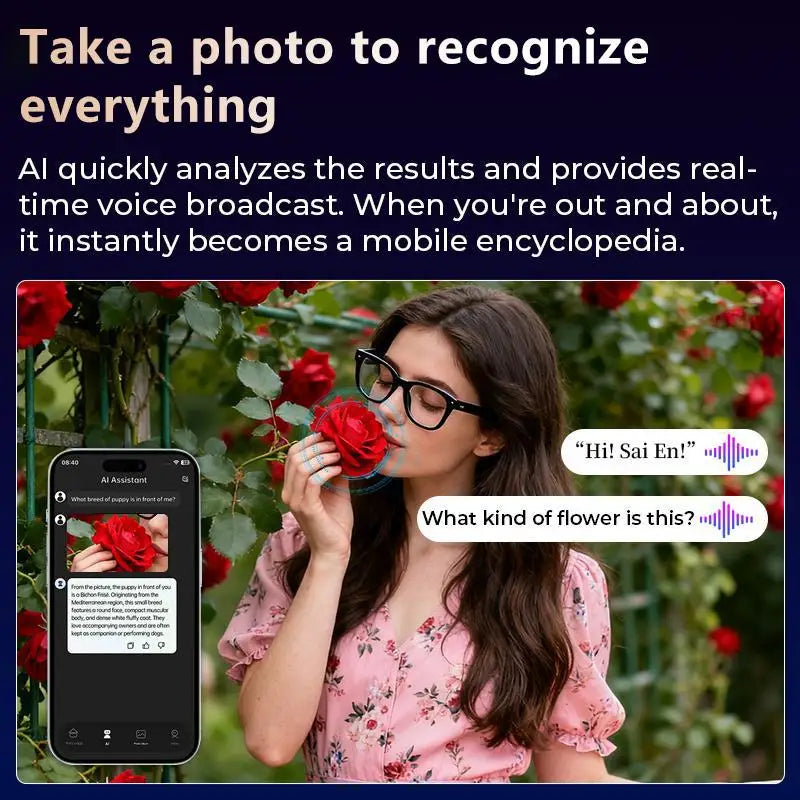 Revolutionize Your Vision with Our Cutting-Edge Smart AI Camera Glasses: Capture 4K Photos, Translate 140+ Languages, Enjoy Bluetooth Music & Record in Stunning 1080P!