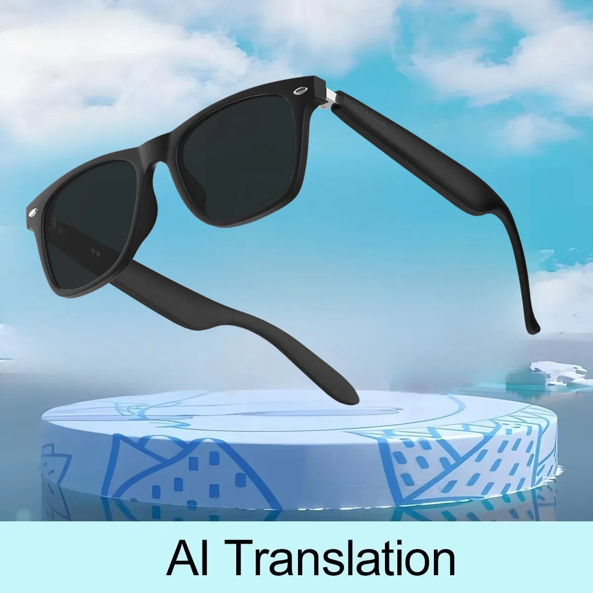 Revolutionary 2025 AI Translation Smart Glasses with Bluetooth Calling and UV Protection - Perfect for Outdoor Adventures!