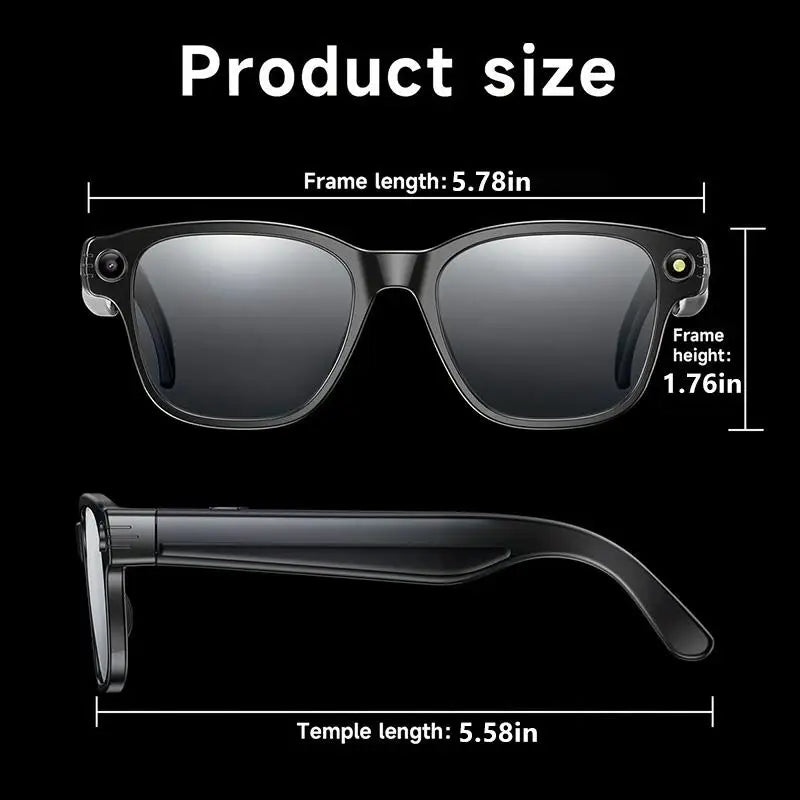 Revolutionize Your Vision with Our Cutting-Edge Smart AI Camera Glasses: Capture 4K Photos, Translate 140+ Languages, Enjoy Bluetooth Music & Record in Stunning 1080P!
