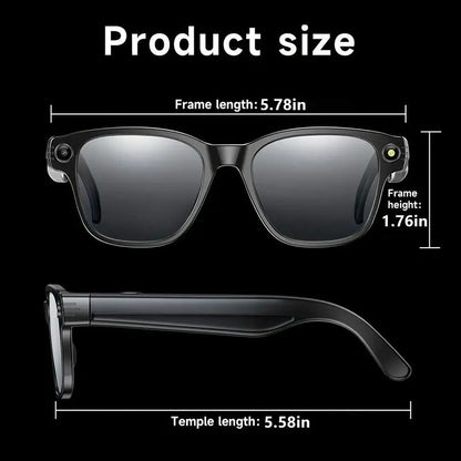 Revolutionize Your Vision with Our Cutting-Edge Smart AI Camera Glasses: Capture 4K Photos, Translate 140+ Languages, Enjoy Bluetooth Music & Record in Stunning 1080P!